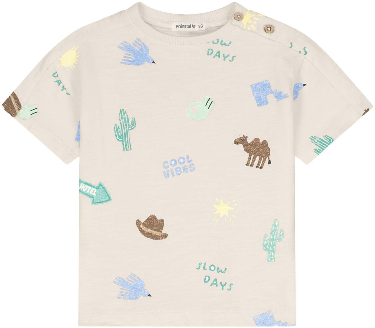 Prénatal peuter shirt - Jongens - Wit - Maat 104