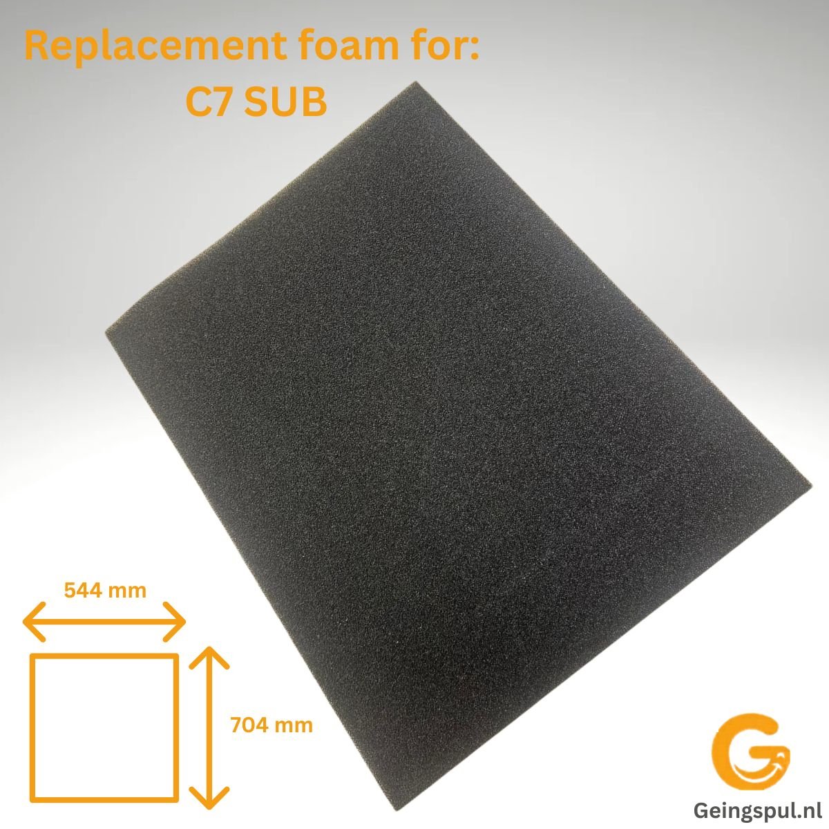 Vervangend speakerschuim – geschikt voor D&B C7 SUB – 544×704 mm – Niet origineel
