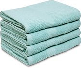 DoubleDry Popcorn Weave Serviettes 70x140 cm - Lot de 4 - 100% Coton 450 g/m2 - OEKO-TEX Made in Green - Menthe