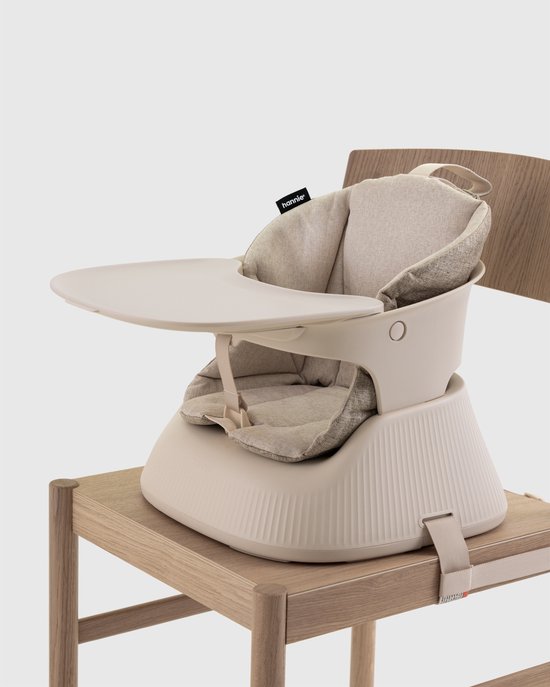 Hannie Draagbare Kinderstoel – Kinderzetel – Opvouwbaar & Compact – Stoelverhoger van 6 Maanden tot 5 Jaar – White Sand