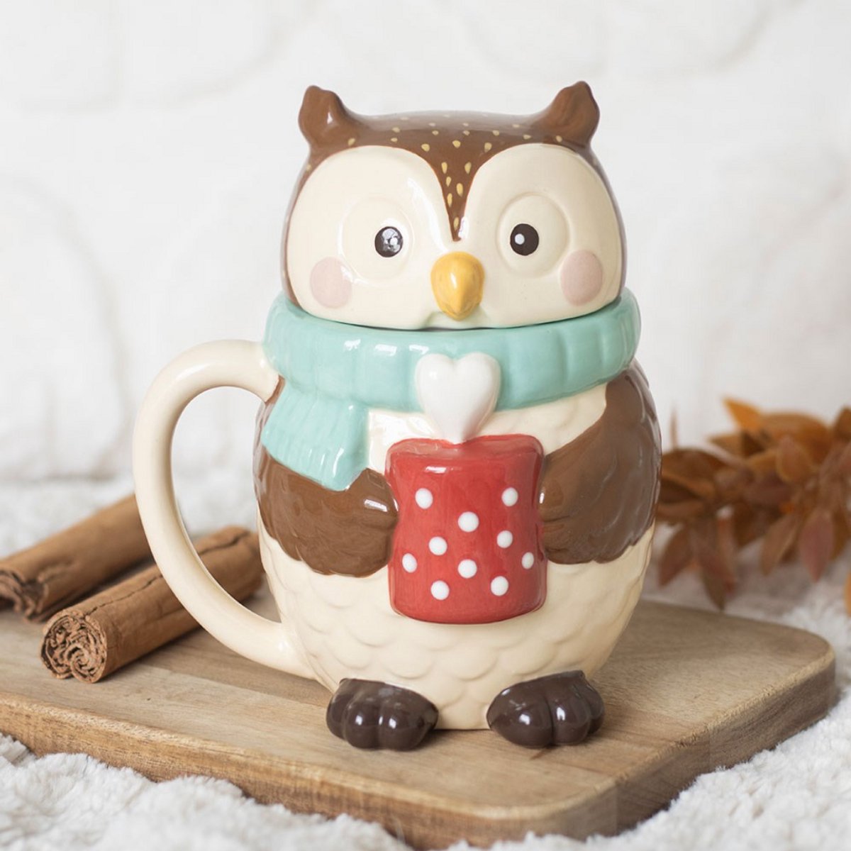 Something Different- Oliver owl lidded mug