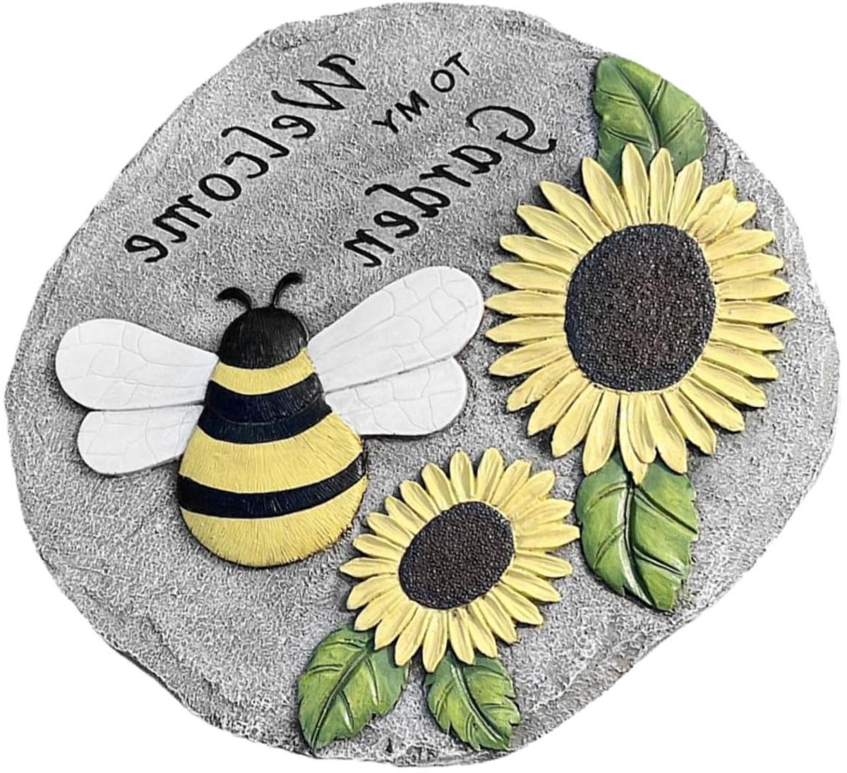Decoratieve Tuinsteen - Padsteen Steen - Tuinpad Aanleggen - Uniek Voetstap Ontwerp - 24.5 x 24.5 cm - Multicolor