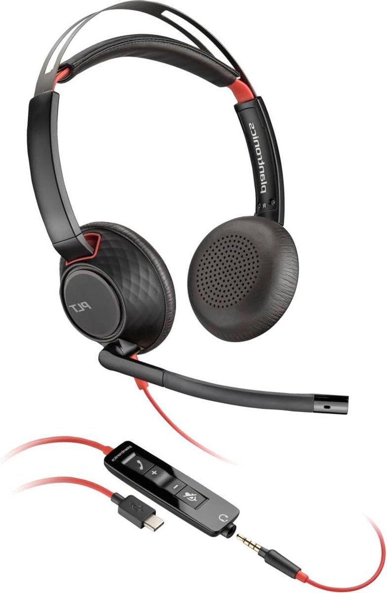 Bedrade Headset - Computer Headset Telefoon Headset - Professionele Communicatie - Microfoon met ruisonderdrukking - Stereo - Zwart