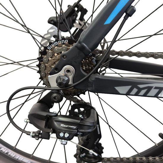Berlin Bike MTB - Mountainbike 29 inch - 21 versnellingen Shimano - Framemaat: 46 cm - Zwart/Zilver — afbeelding 4