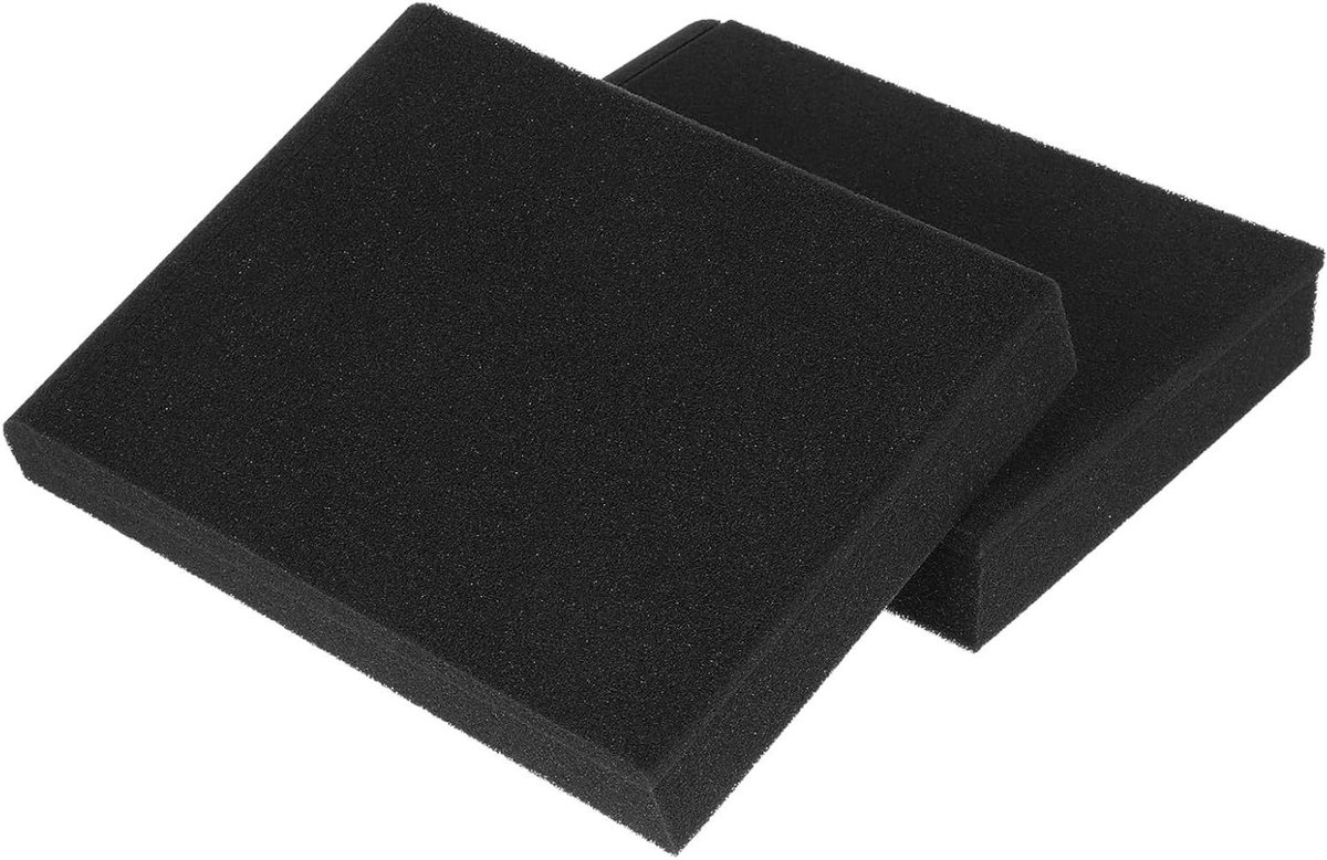 Luidspreker Isolatie Pad - Schuimrubber Kussens - Geluid Verbeteren - Trillingsabsorberend Schuim - 22x16x3.6cm - Zwart