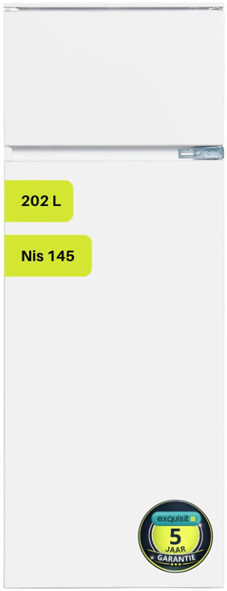 Bol.com Exquisit EKGC265-40-040E - Koel-vriescombinatie - Inbouw - 202 liter - Wit aanbieding