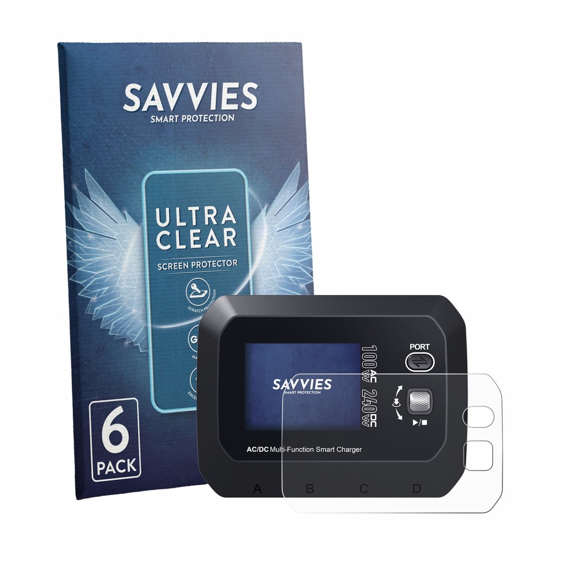 Savvies - Screenprotector voor SkyRc Q100 Neo - Folie Beschermfolie transparant 6 Stuks