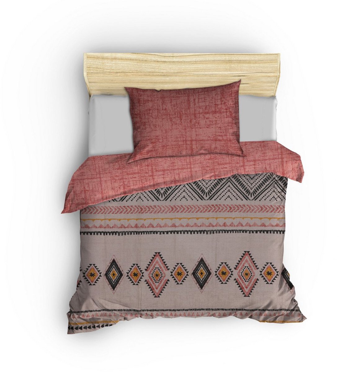 L'Essentiel Maison - Dekbedovertrek - Ranforce - Terracotta - 135x200