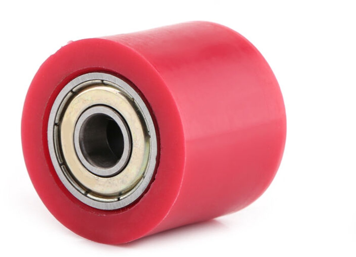 10 mm aandrijfkettingspanner, kettinggeleidergeschikt voor motorfietsen, quads en racefietsen (rood)