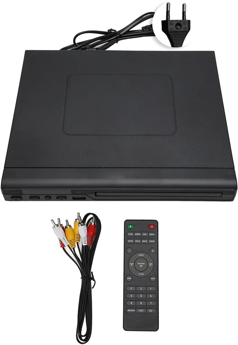 Mini DVD Speler - CD Speler - Thuisbioscoop Creëren - Bijna HD Beeldkwaliteit - Compact Formaat - Zwart