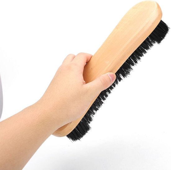 Tafelborstel - Biljartborstel - Tafelonderhoud - Houten handgreep - 32 cm - Bruin — afbeelding 2