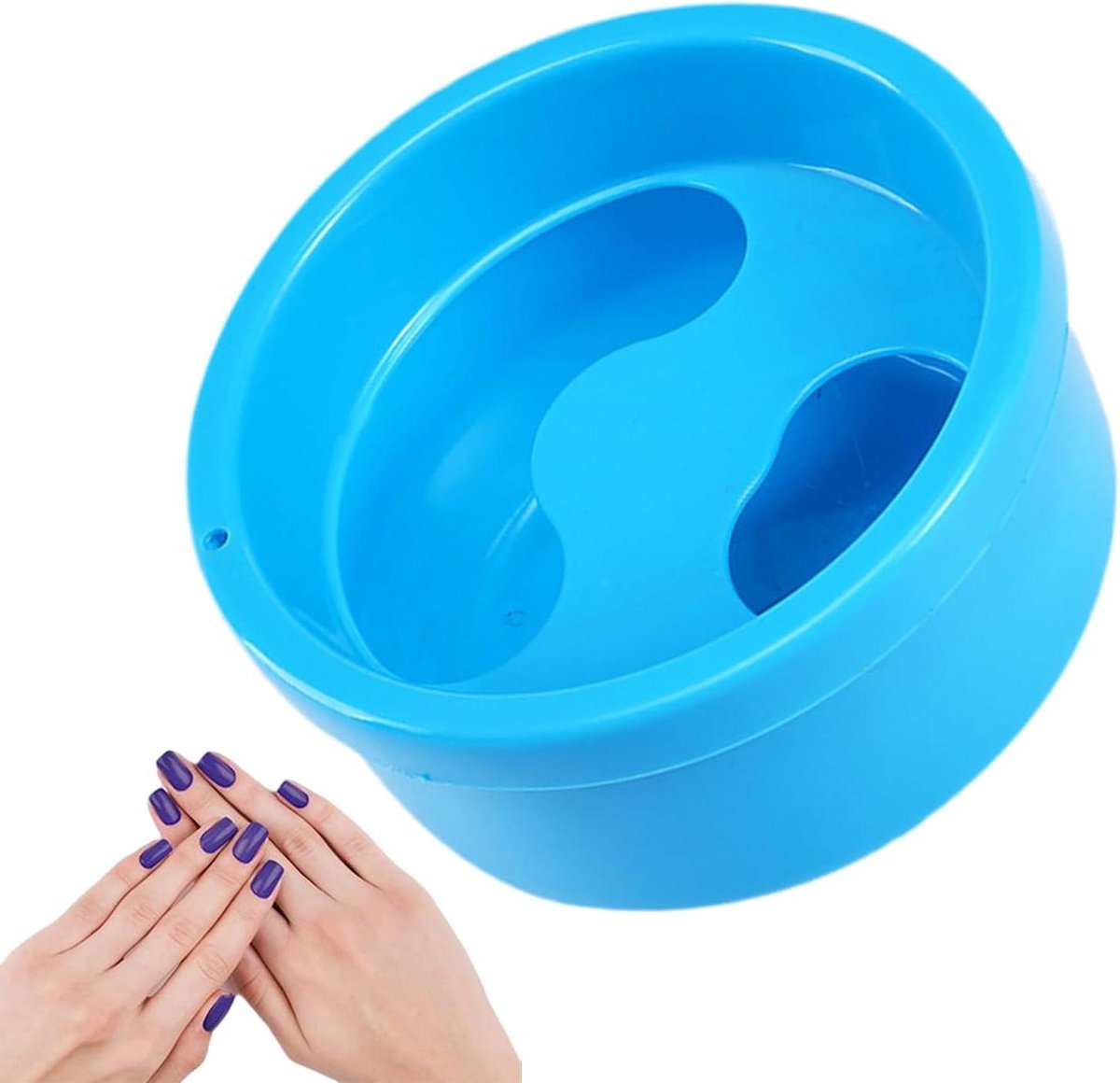 Nagelweekbak - Manicure Kom - Nagelverzorging Thuis - Betrouwbaar ABS Materiaal - 13 x 13 x 7 cm - Wit