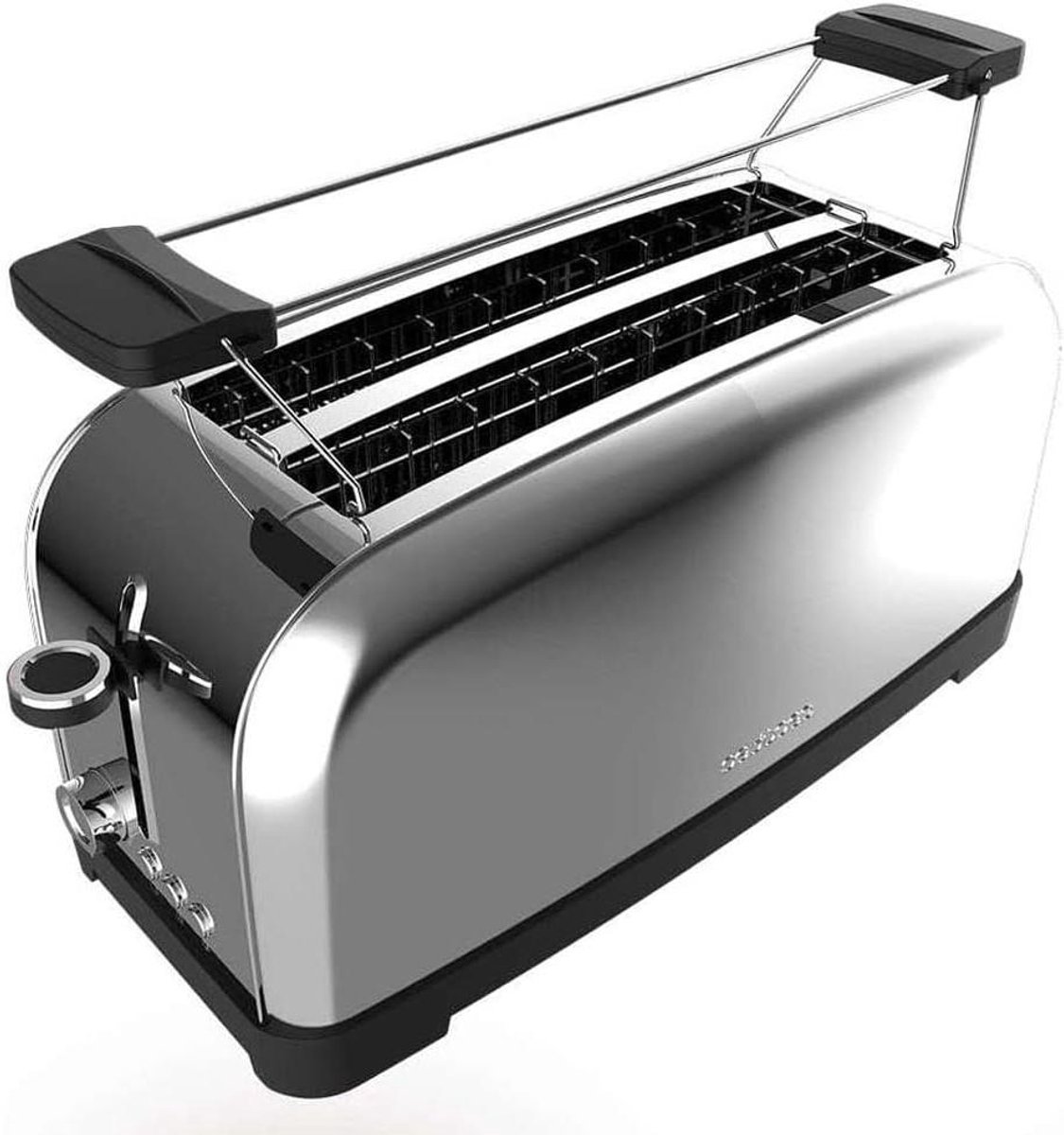 Verticale Broodrooster Lange Sleuf Ontbijt Bereiden Verwarmt Broodjes 1500W RVS