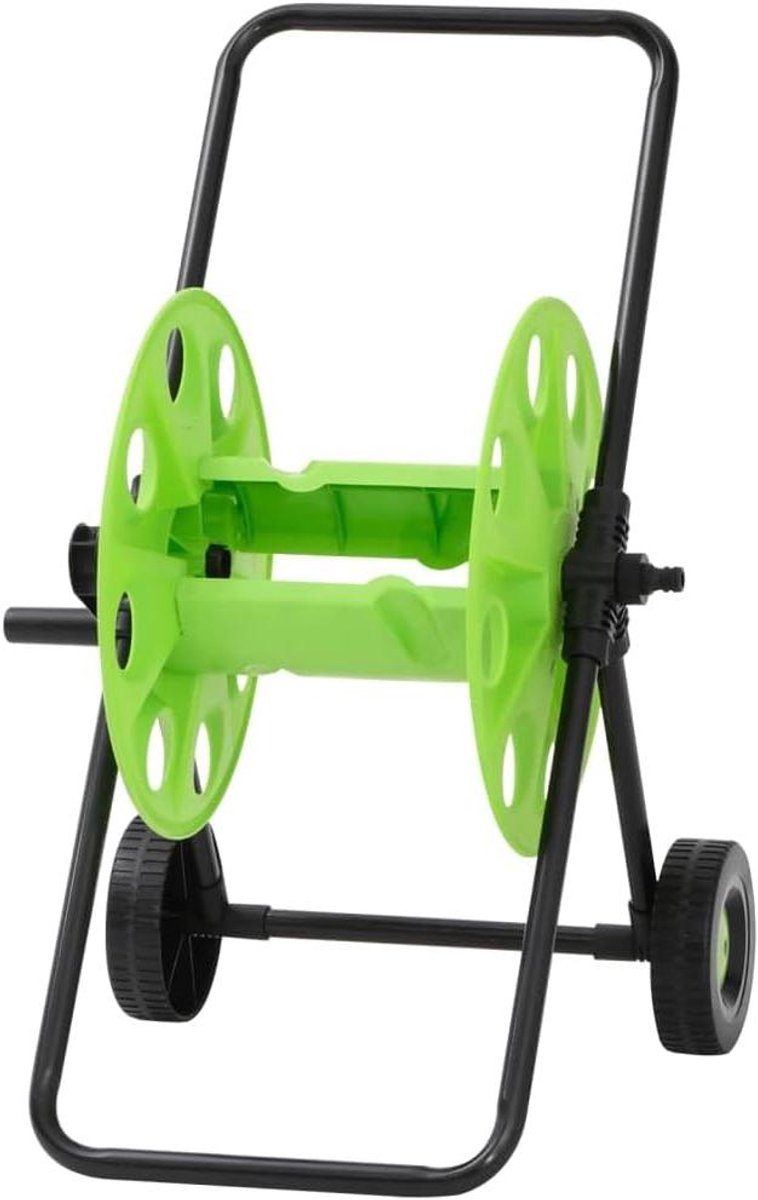 Slangenwagen Tuin - Slanghaspel - Water Geven - Stabiele Stalen Constructie - 60 m - Groen