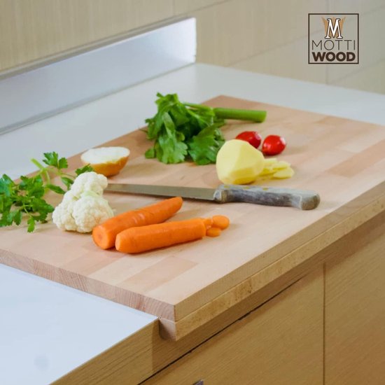 Pastamaker Plank - Deegroller Inclusief - Verse Pasta Maken - Massief Beukenhout - 50x30cm - Natuurlijk van Pastamaker — afbeelding 2