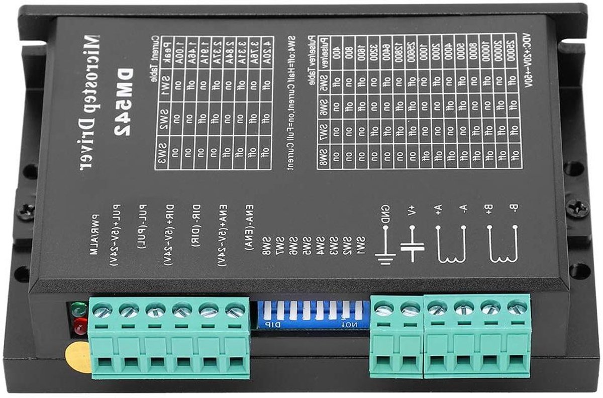 Motor Besturing - Stappenmotor Driver - Precisie Beweging - Hoge Deling PWM - 4.2A Max - Zwart