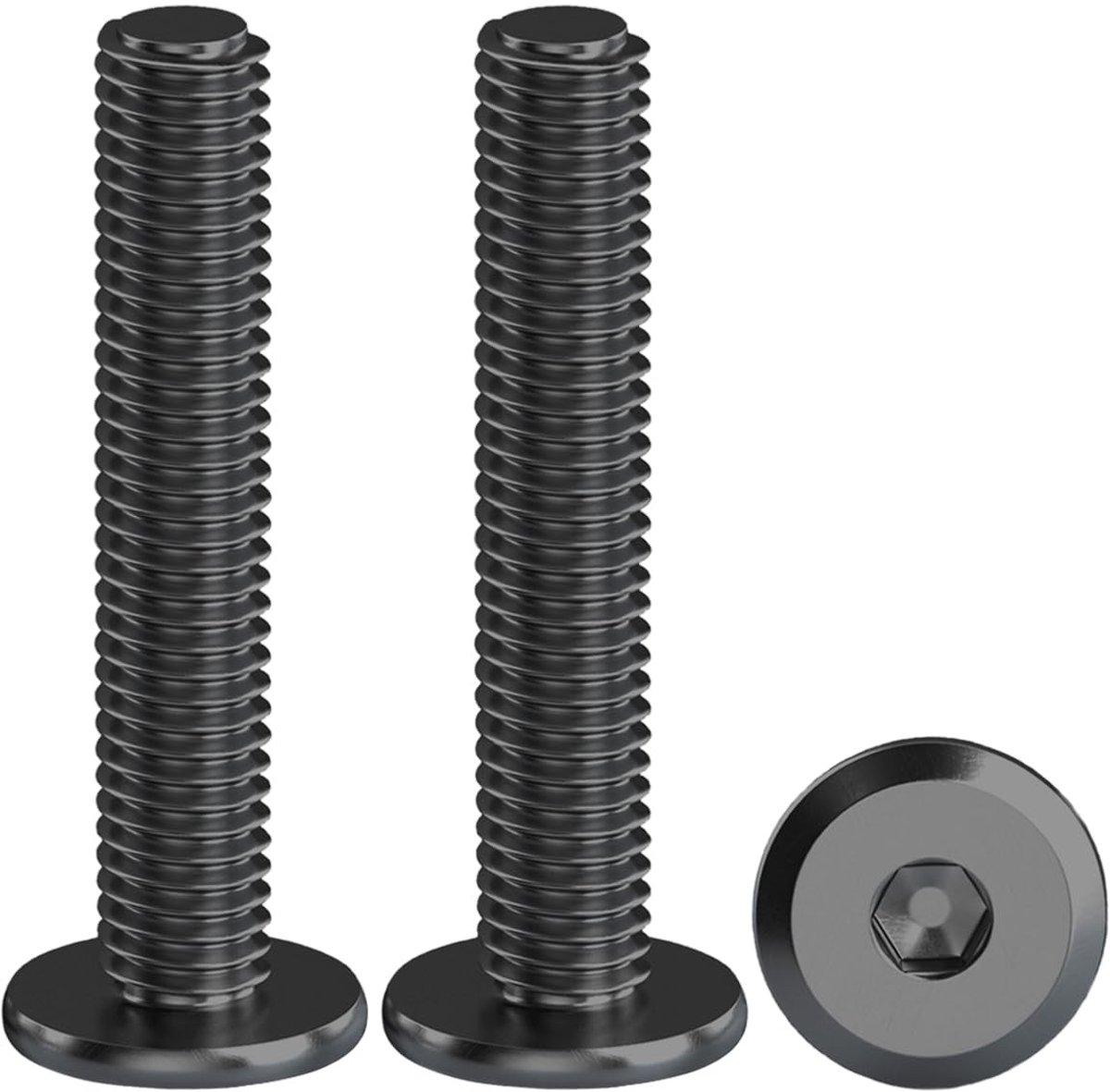 20 Stuks Roestvrij Stalen Zeskantige Platte Kopschroeven, M6 X 35 mm, Halfronde Kopschroeven voor Meubels