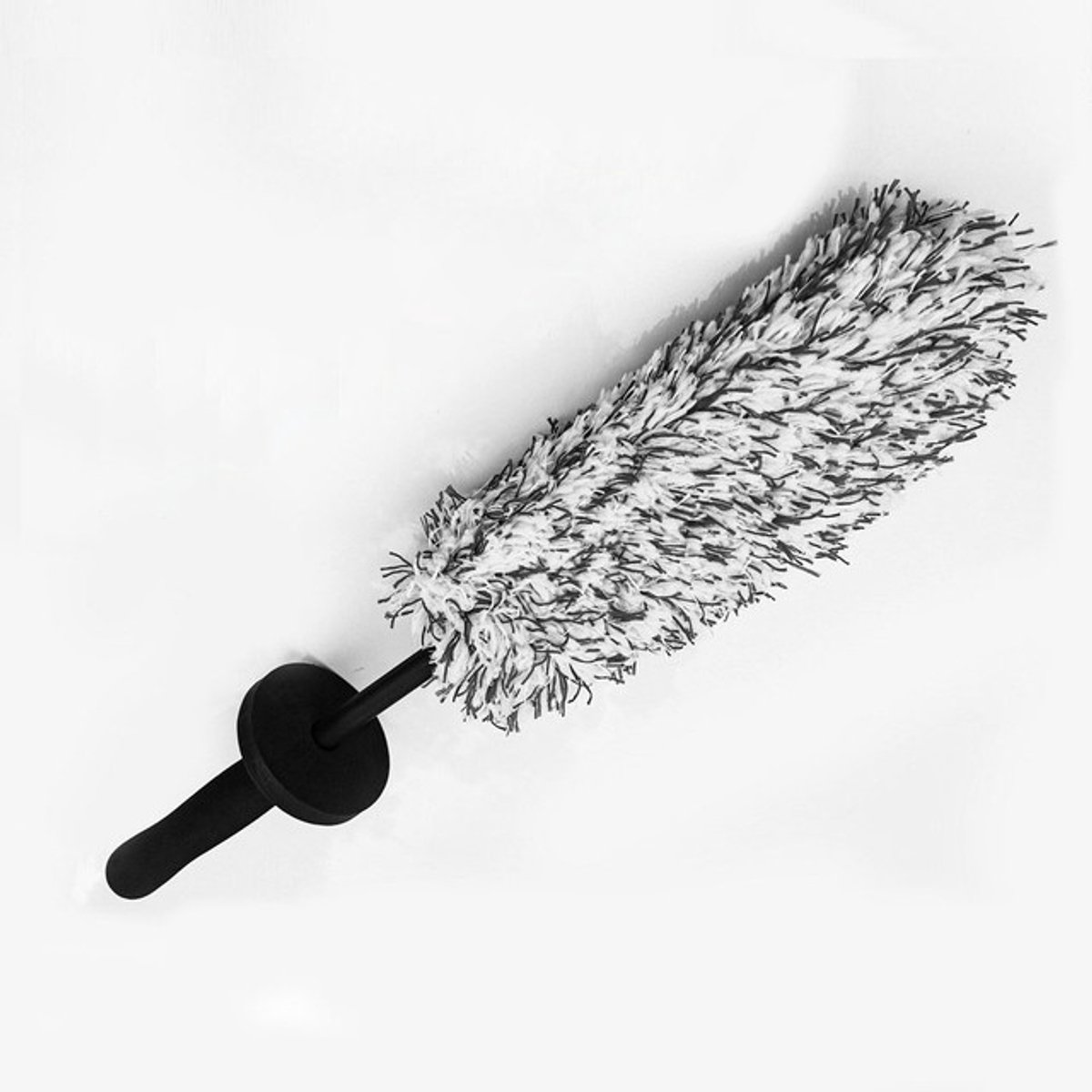 Wielborstel voor auto - Wheel brush - Afneembare wielborstel - Auto reinigingsborstel - Microvezel/EVA - Zwart en wit