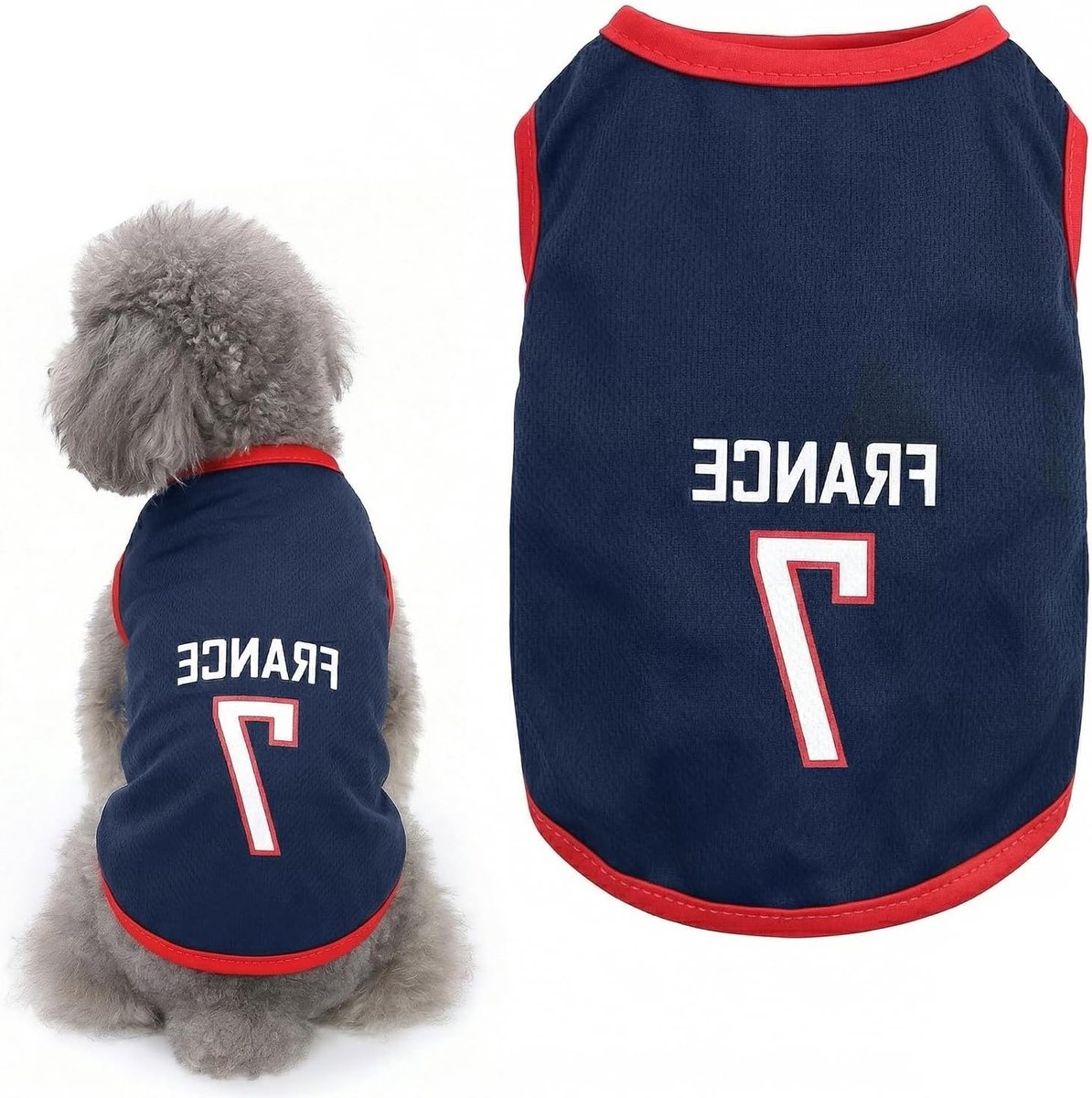 Trui voor katten en middelgrote honden, T-shirt voor kleine honden, puppycadeau in marineblauw, comfortabele hondenkleding