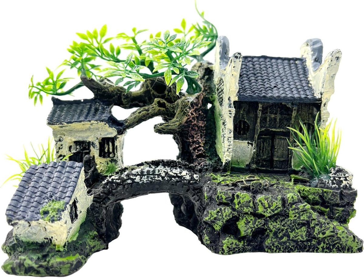 Aquarium Kasteel Decoratie - Onderwater Kasteel Aquarium Ornament - Aquarium Verfraaien - Milieuvriendelijk Hars Materiaal