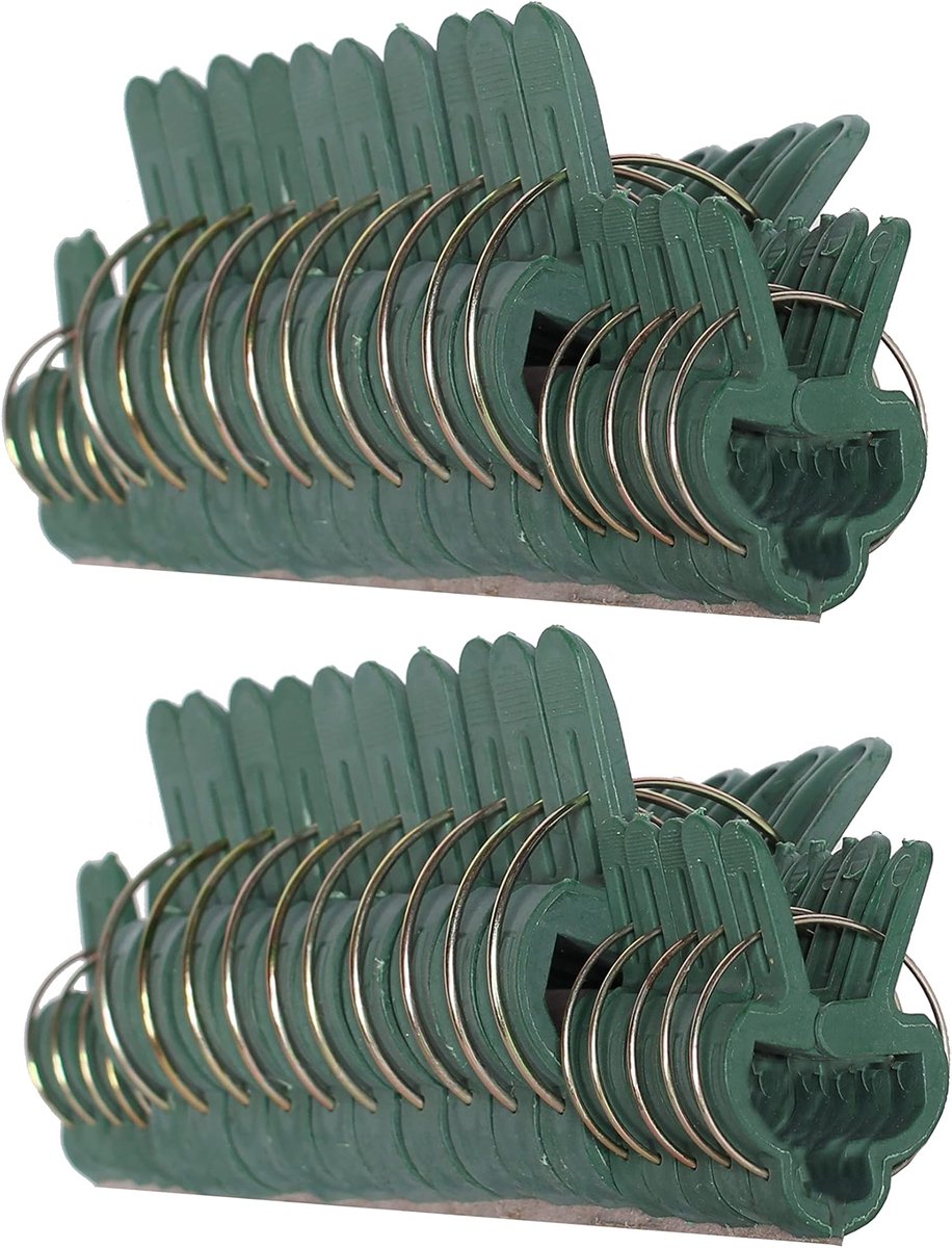 Plantenclips 40 Stuks – 20 Grote en 20 Kleine Zachte Groene Tuinclips voor Plantenstengels Bloemstelen en Klimplanten – Ideaal voor Tuin Balkon en Kas – Steun en Vormgeving zonder Beschadiging