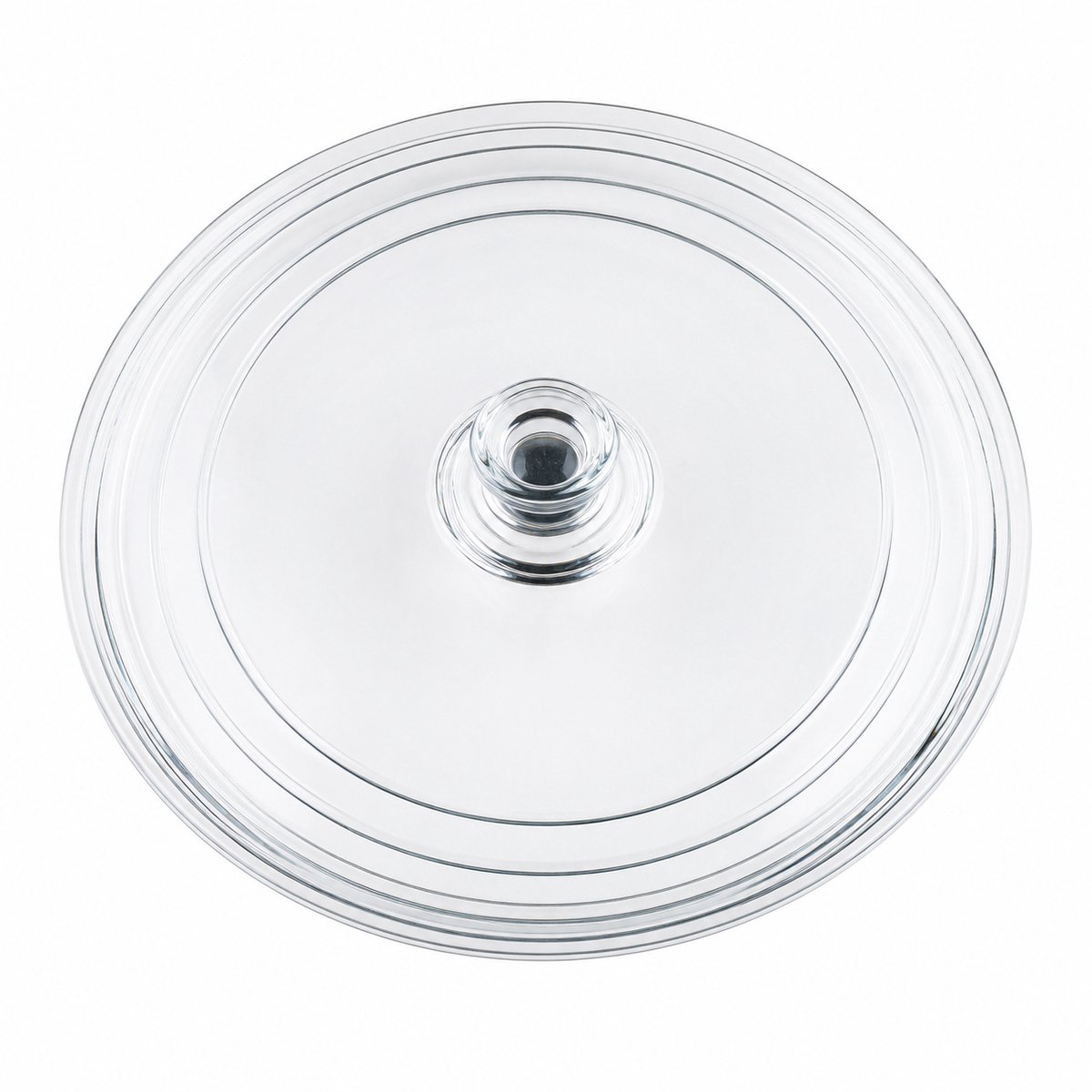 Borcam 590280 - Multisize Glazen Deksel – Universeel 3in1 Hittebestendig Deksel voor 24, 26 & 28 cm Pannen en Ovenschalen
