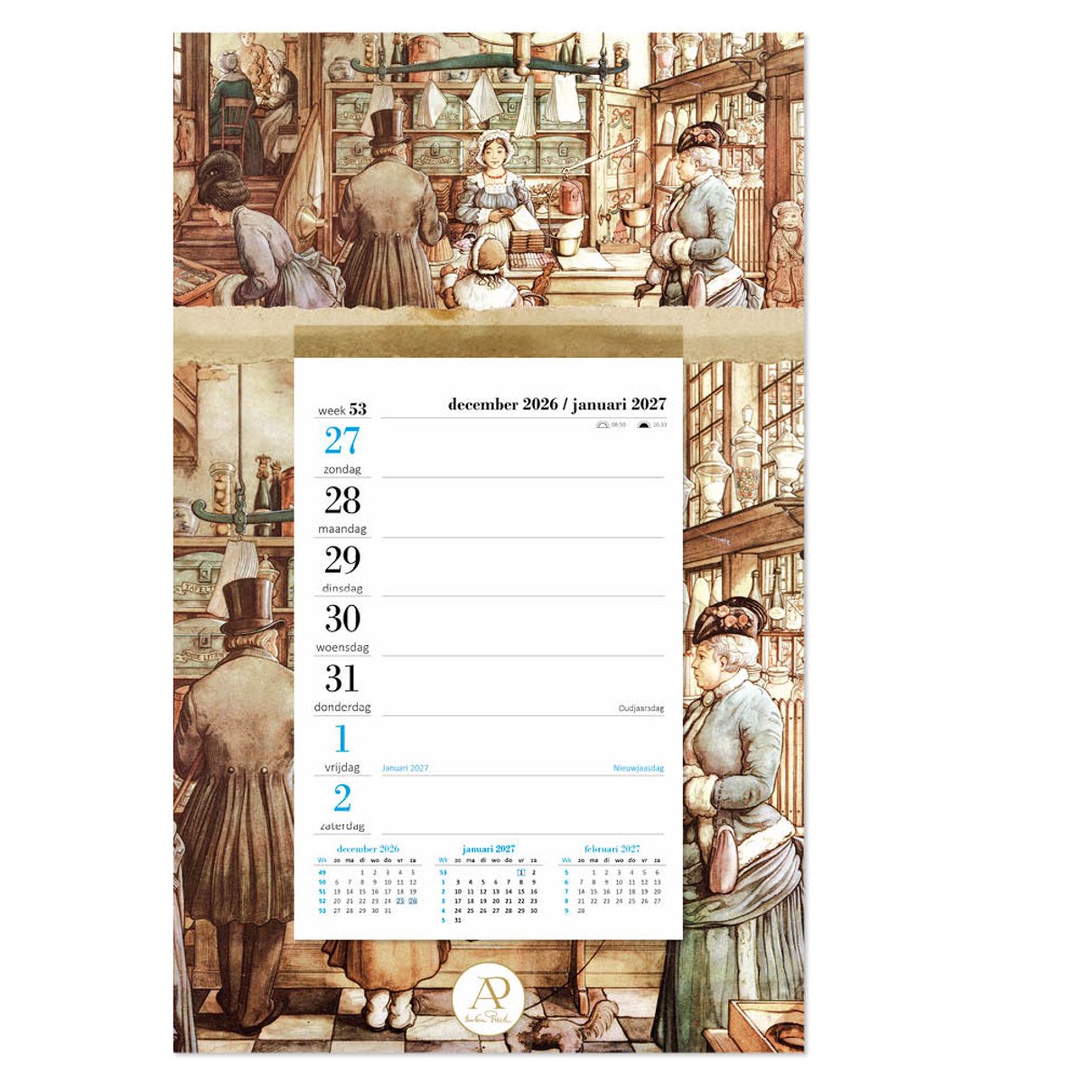 Anton Pieck Weeknotitie op schild 2027 Bakkerij