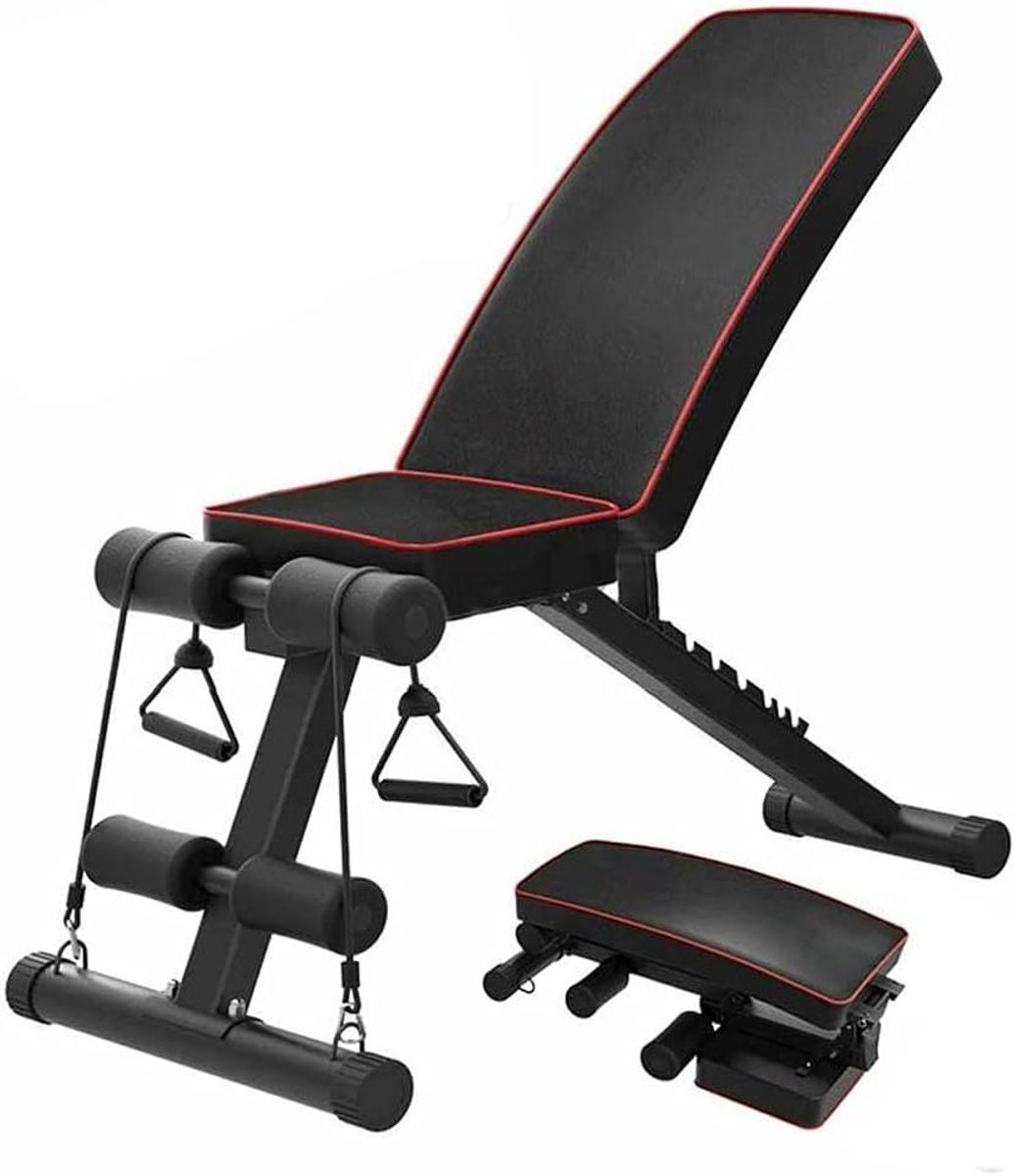 Opvouwbare Trainingsbank - Fitness Bank Halterbank - Full Body Workout - 7 Rugleuning Posities - 350 KG Max. Belasting - Zwart