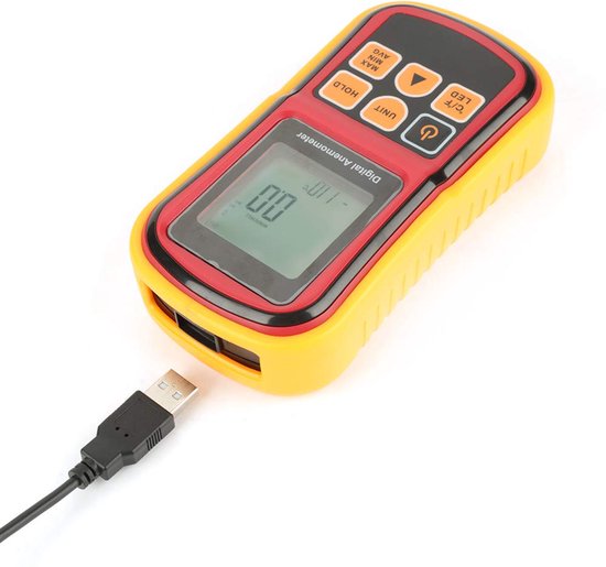 Luchtsnelheidsmeter - Windmeter - Meten van wind - Met achtergrondverlichting - 145 cm - Zwart — afbeelding 5