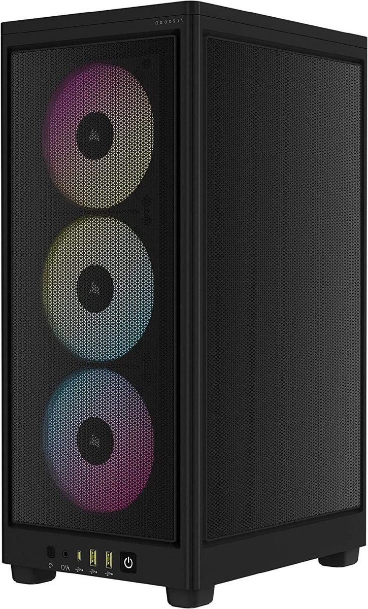 PC Behuizing - Computerkast Mini-ITX - Compacte Bouw - Mesh Panelen Hoge Luchtstroom - 24.4 Liter - Zwart
