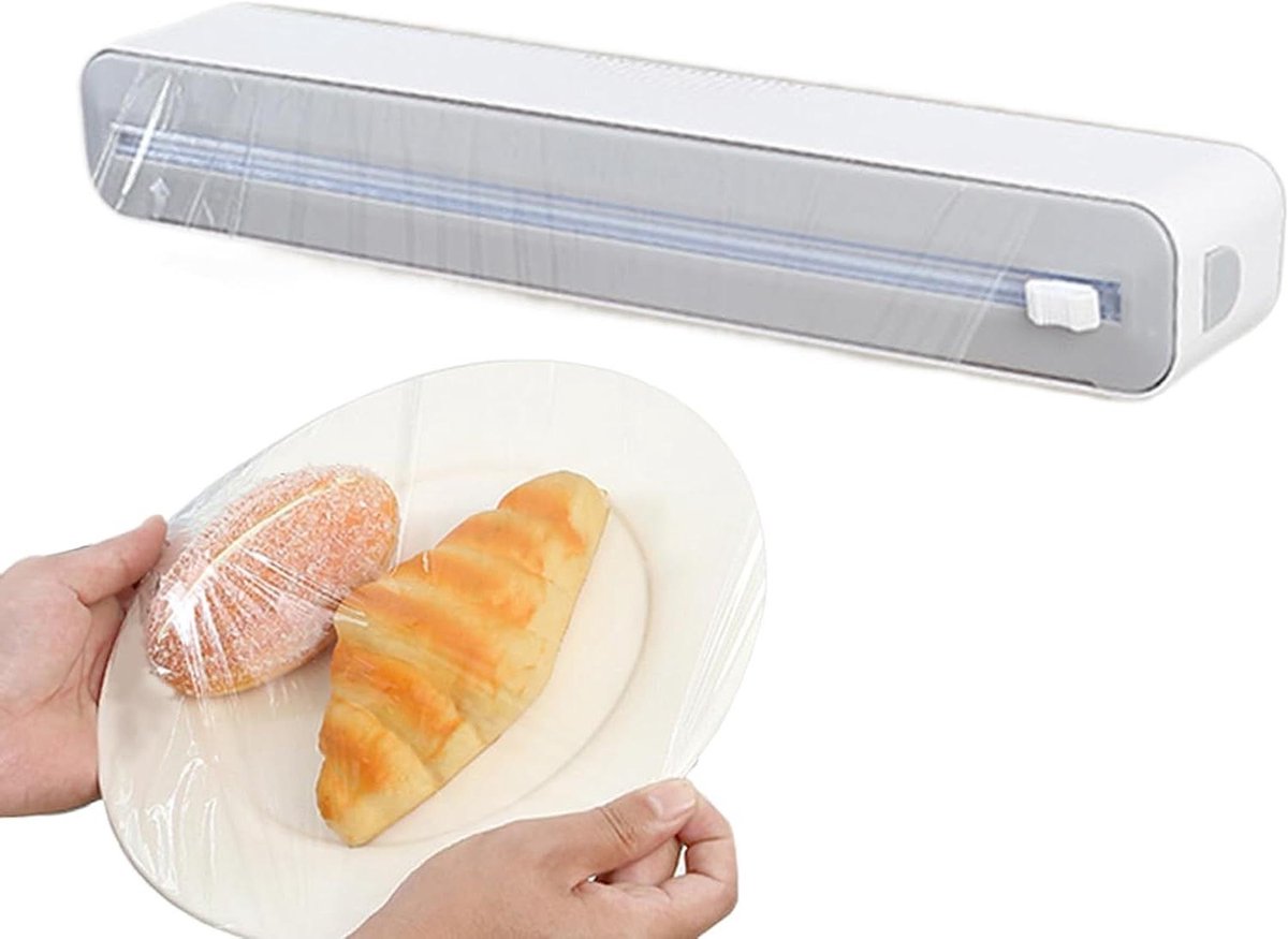 Foliedispenser - Wikkel Snijder - Keuken Organiseren - Magnetische Montage - 38 cm - Wit