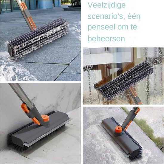 Vloerborstel Lange Steel - Schrobborstel - Grondig Schoonmaken - Verstelbaar Handvat - 36 cm - Niet gespecificeerd — afbeelding 5
