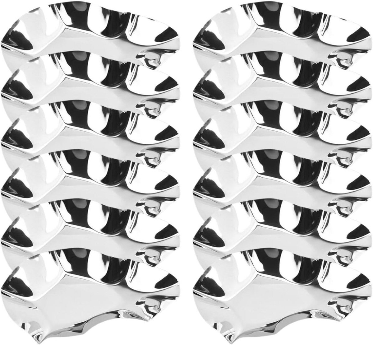 Oesterschalen Grill - Vis Grill Platen - Gegrilde Zeeschelpen - Gelijkmatige Warmteverdeling - Set van 12 - Zilverkleurig