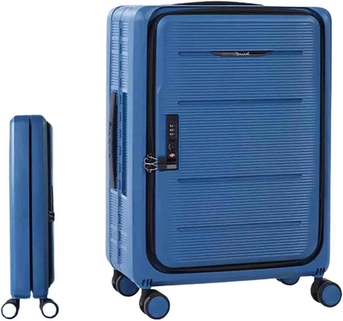 Reiskoffer Cabine Koffer - Handbagage Trolley - Zorgeloos Reizen - Voorvak Opening - 24 inch - Grijs