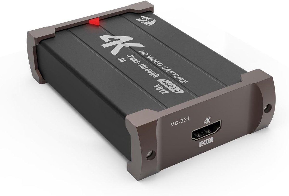 Video Capture Card - Opnamekaart HDMI - Streamen Spelopnames - 1080P 60FPS Kwaliteit - 14.3 x 13 cm - Zwart thumbnail 6