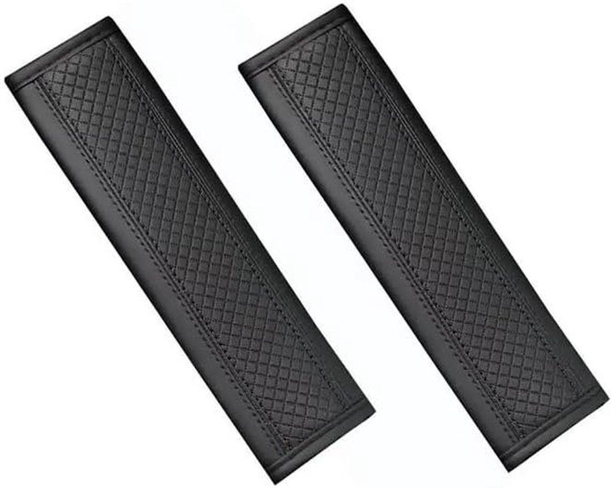Gordelhoes Set - Schouderkussen Riem - Comfortabel Rijden - Zachte Vulling - 2 Stuks - Zwart