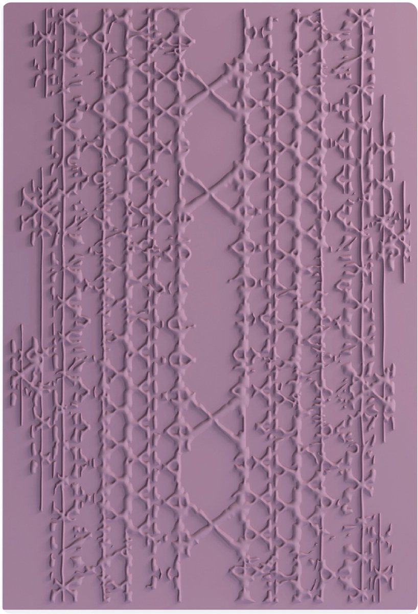 Sizzix 3-D Texture Fades embossing Magic mesh