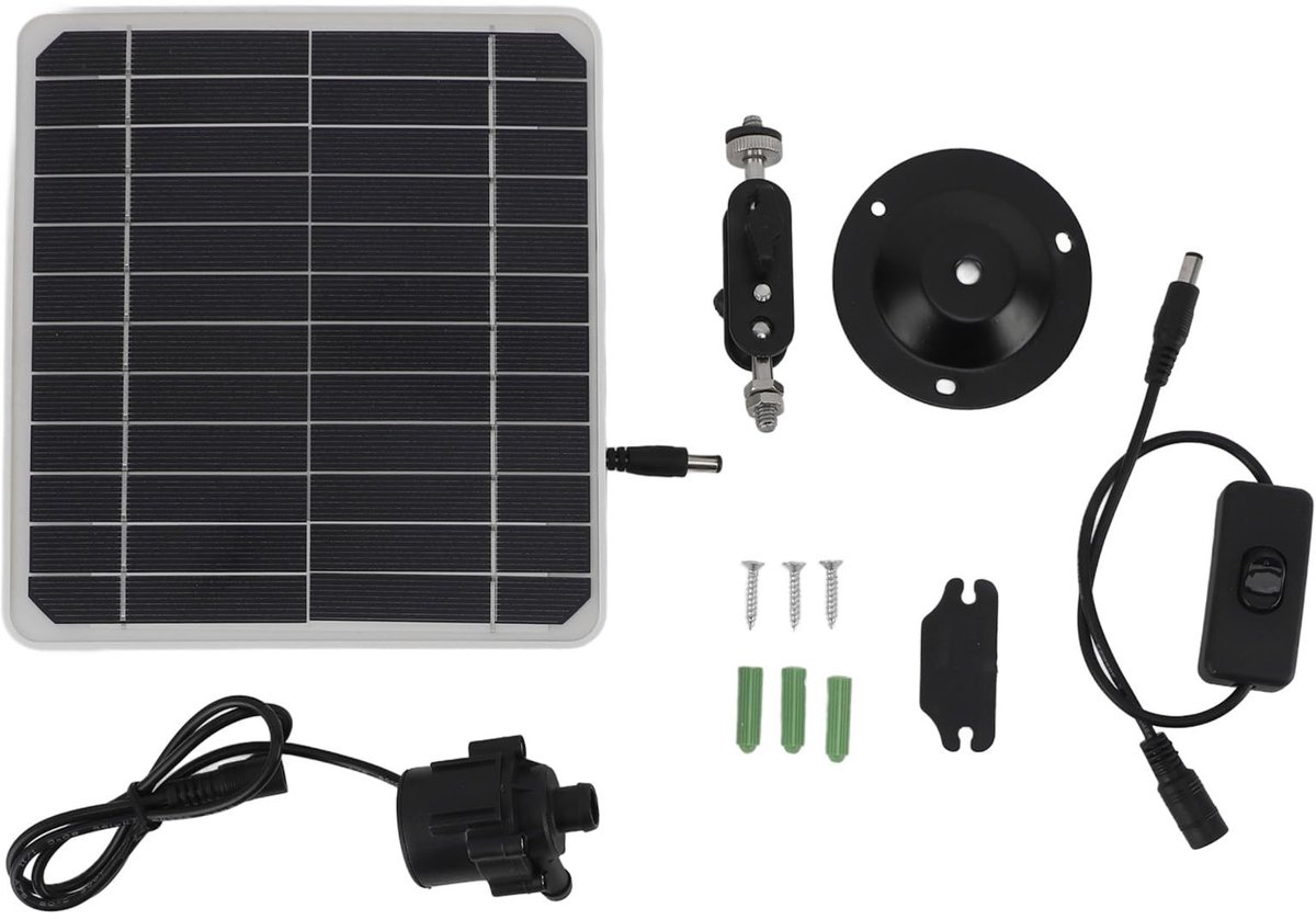 OmGoods - Dailygoody - Zonnepaneel Waterpomp - Energieopslag voor Tuin en Vijver - Duurzaam en Efficiënt - 50W - Waterbesparing - Eenvoudig te Installeren - Ges...