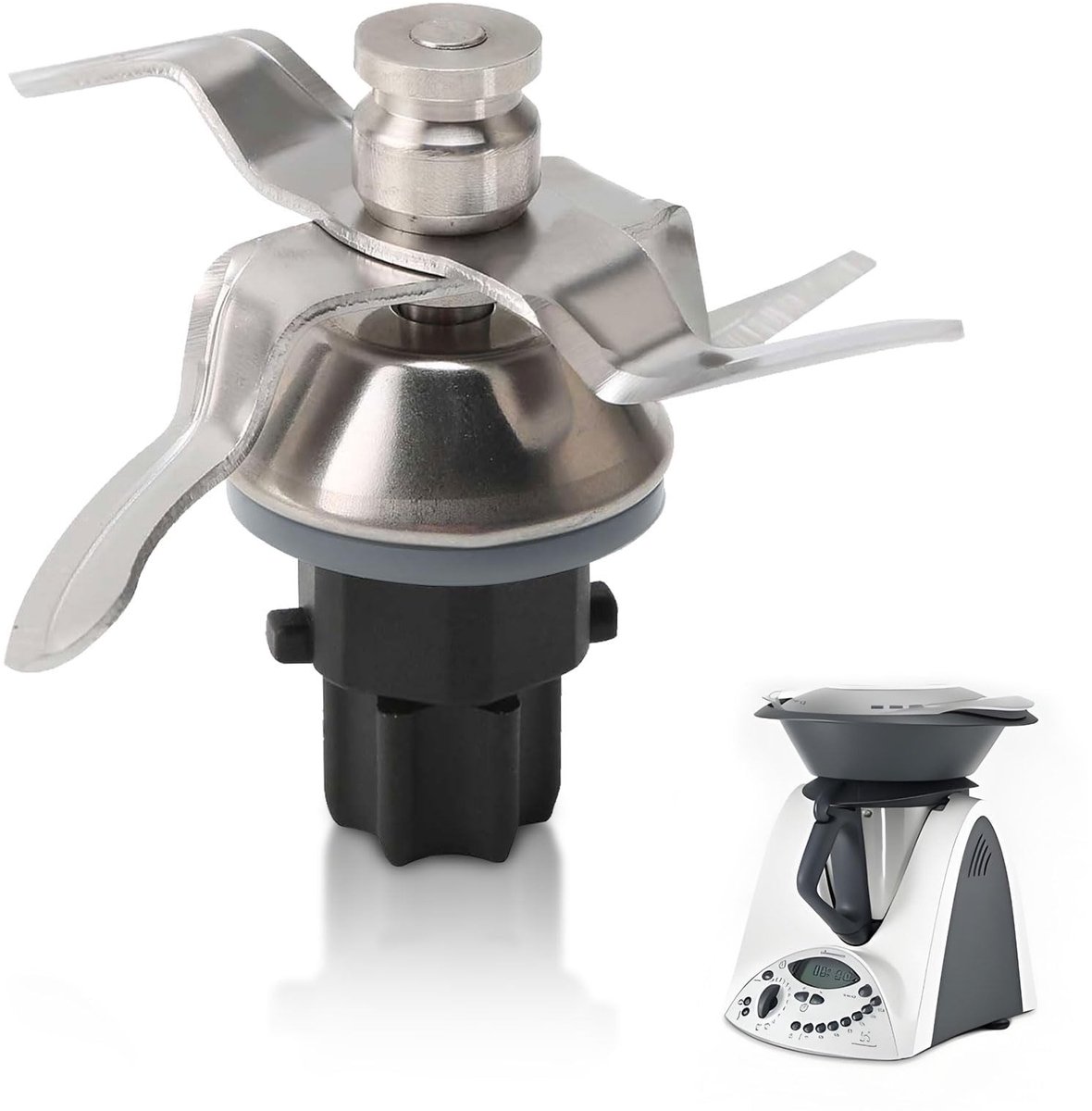 OmGoods - Dailygoody - Messen voor Thermomix TM31 - Roestvrij staal - Perfect voor fijnmaken - Vaatwasmachinebestendig - Reservemessen - Geschikt voor koken - M