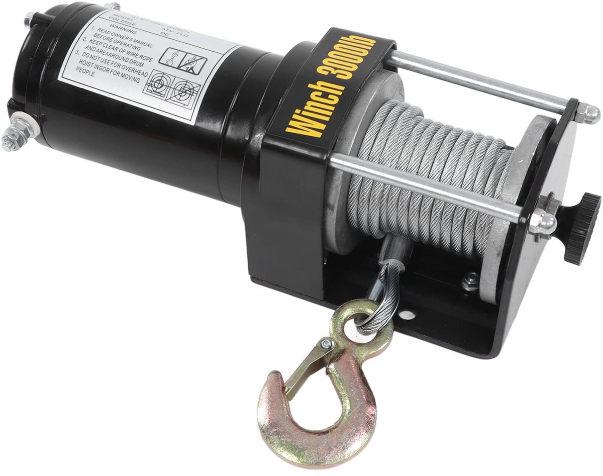 OmGoods - Dailygoody - Elektrische Kruk - 3000lbs Draagvermogen - Slijtvast en Betrouwbaar - Krachtige Lier - Ideaal voor Offroad Gebruik