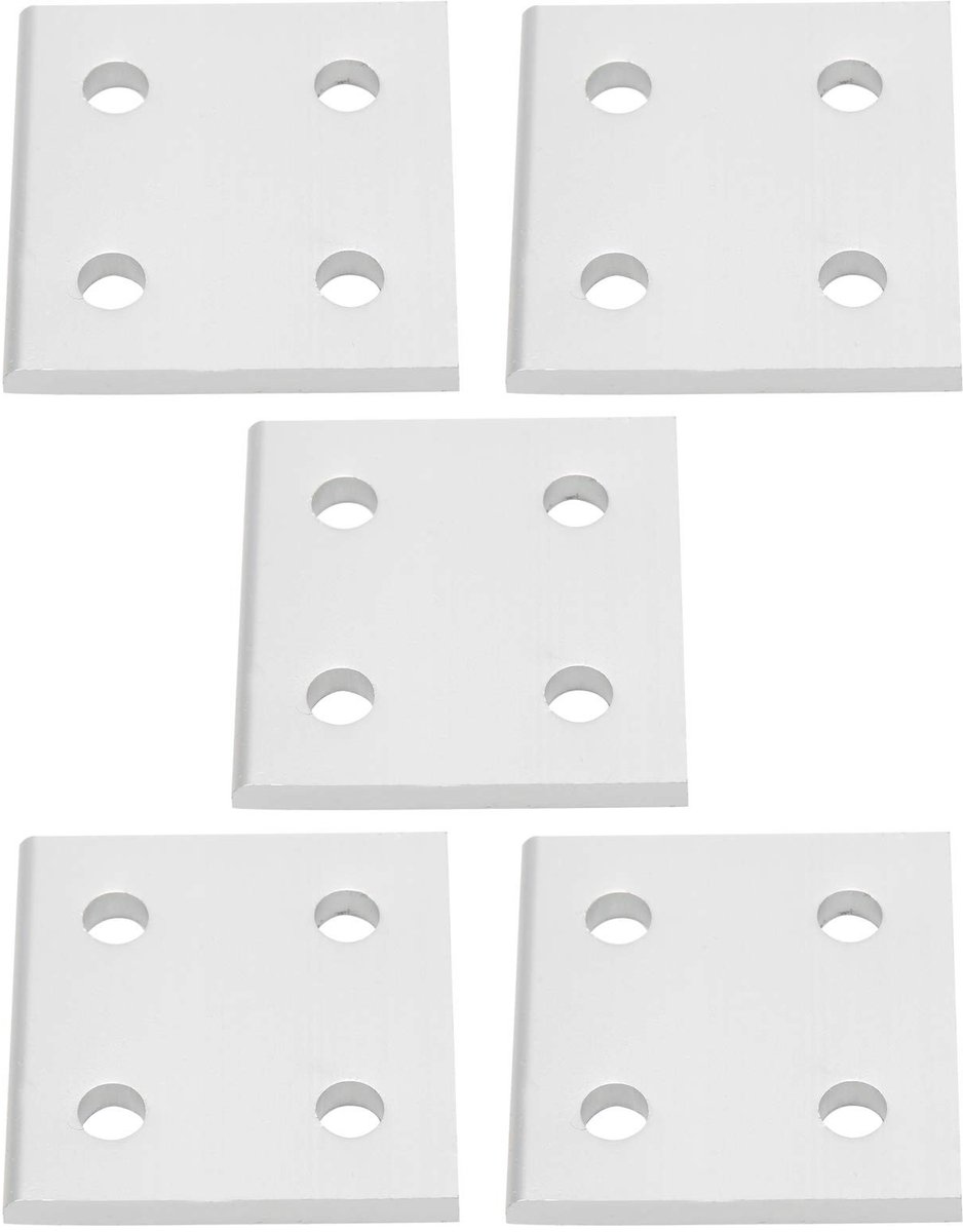 Store_8 - Aluminium Verbindingsplaten - 5x Verbindingsplaten voor Lineaire Uitbreiding - 4-Hole - Stevige Bevestiging - Ideaal voor Bouwprojecten -...