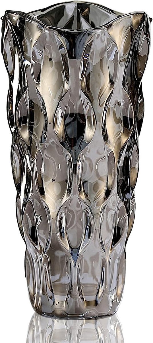 OmGoods - Dailygoody - Bloemenvaas - Glazen vaas voor bloemen - Decoratief voor bruiloften - Rookgrijs - Cadeau-ideeën - Geschikt voor speciale gelegenheden
