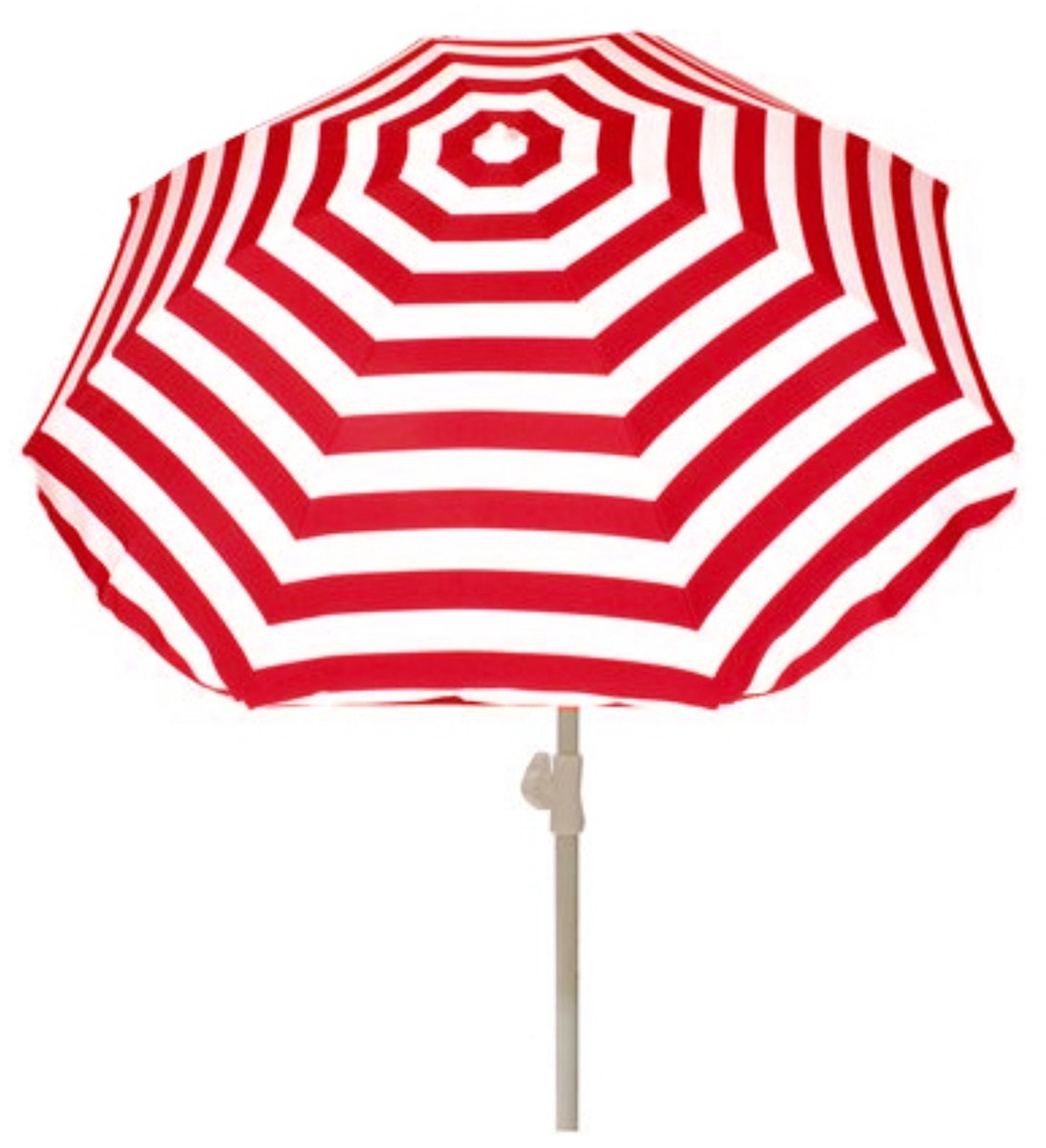 Summertime Parasol Rood / Wit 180 Cm