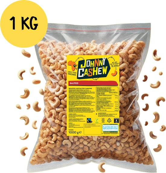 Johnny Cashew – Gebrand Gezouten – Cashewnoten – Bulk 1KG