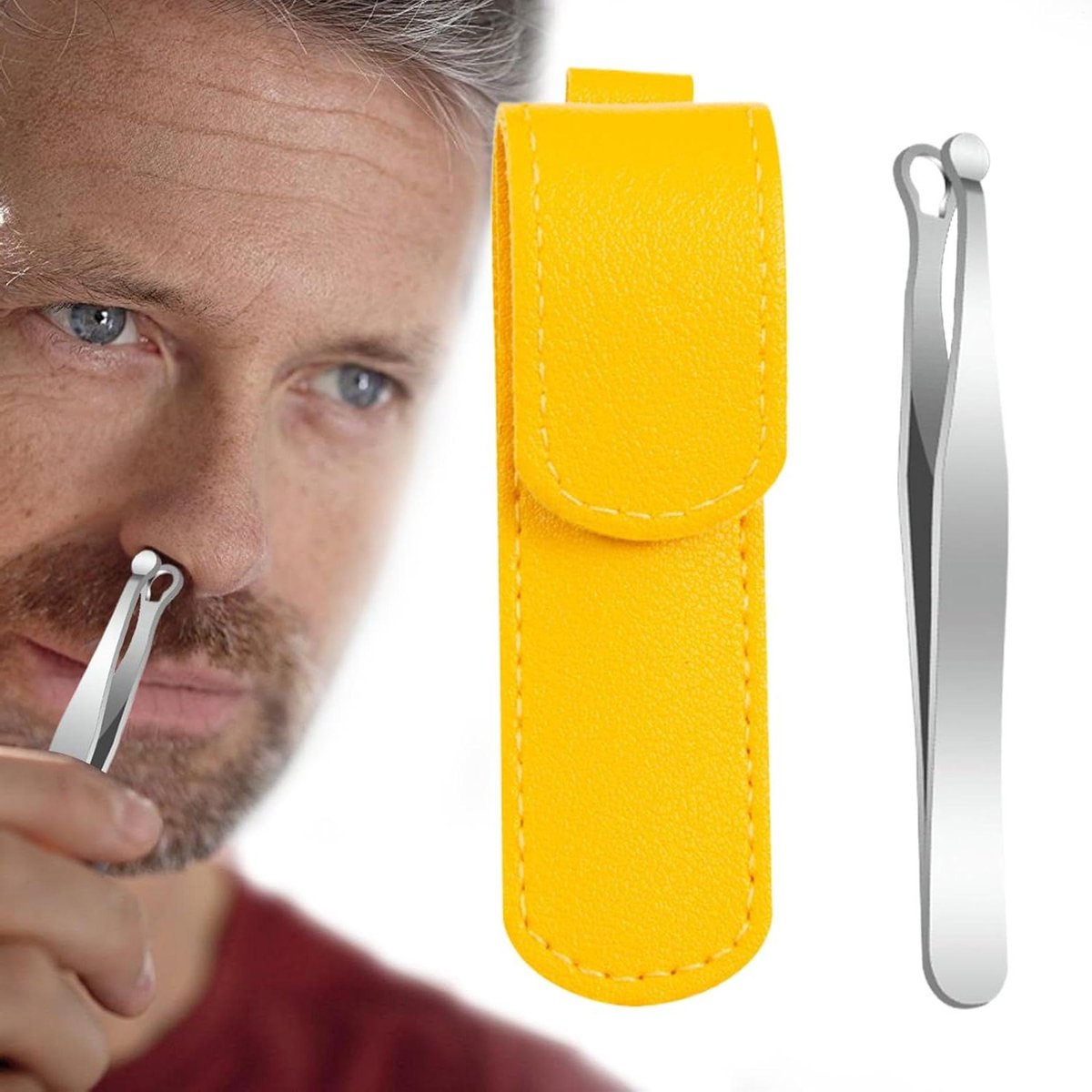 Pincet Neushaar - Ontharingspincet - Ongewenst haar - Ronde punt - 8.9 cm - Zilver