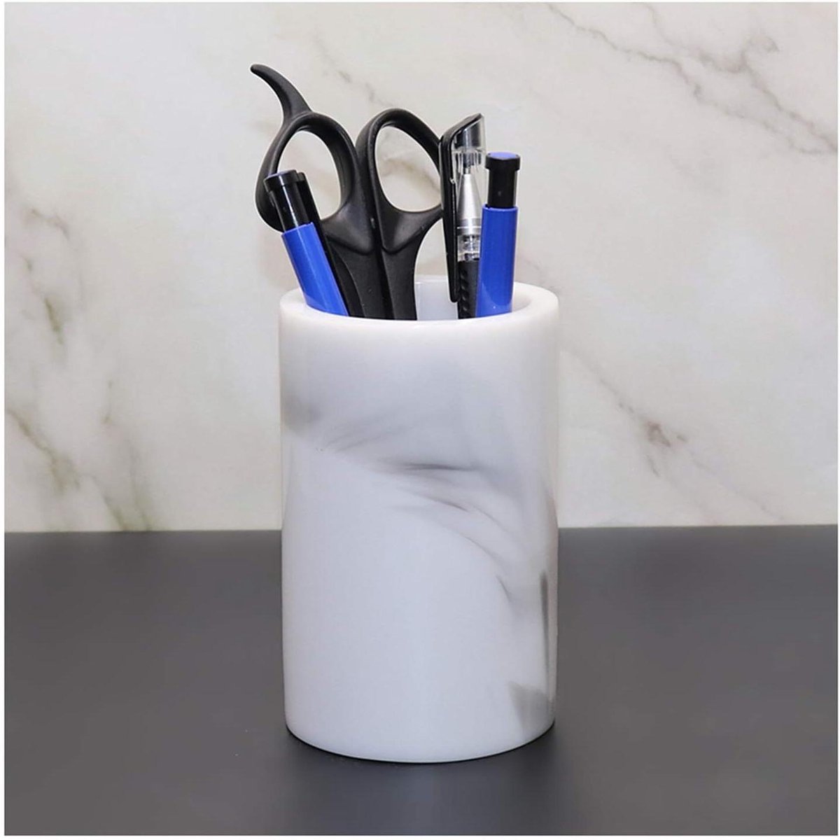 Bureau organizer - Pennenhouder opbergbak - Bureau opruimen - Duurzame harsconstructie - 7 x 10.5 cm - J