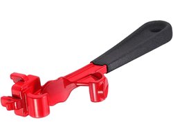 Emmer Opener - Deksel Gereedschap - Vaten Openen - Robuuste Aluminiumlegering - 24.5 cm - Rood Zwart