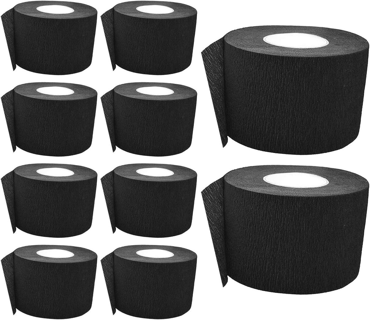 Wegwerp Nekpapier - Barber Strips - Haarstyling Bescherming - Elastische Pasvorm - 10 Stuks - Zwart