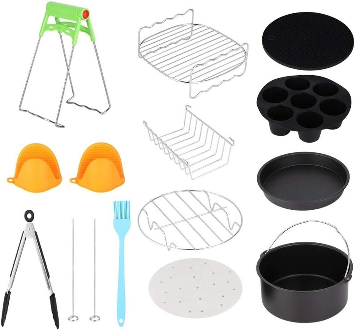 Snelkookpan Accessoires Set Accessoires Snelkoker Gezond Koken 12 Delige Set 5 6 8Qt Zilver