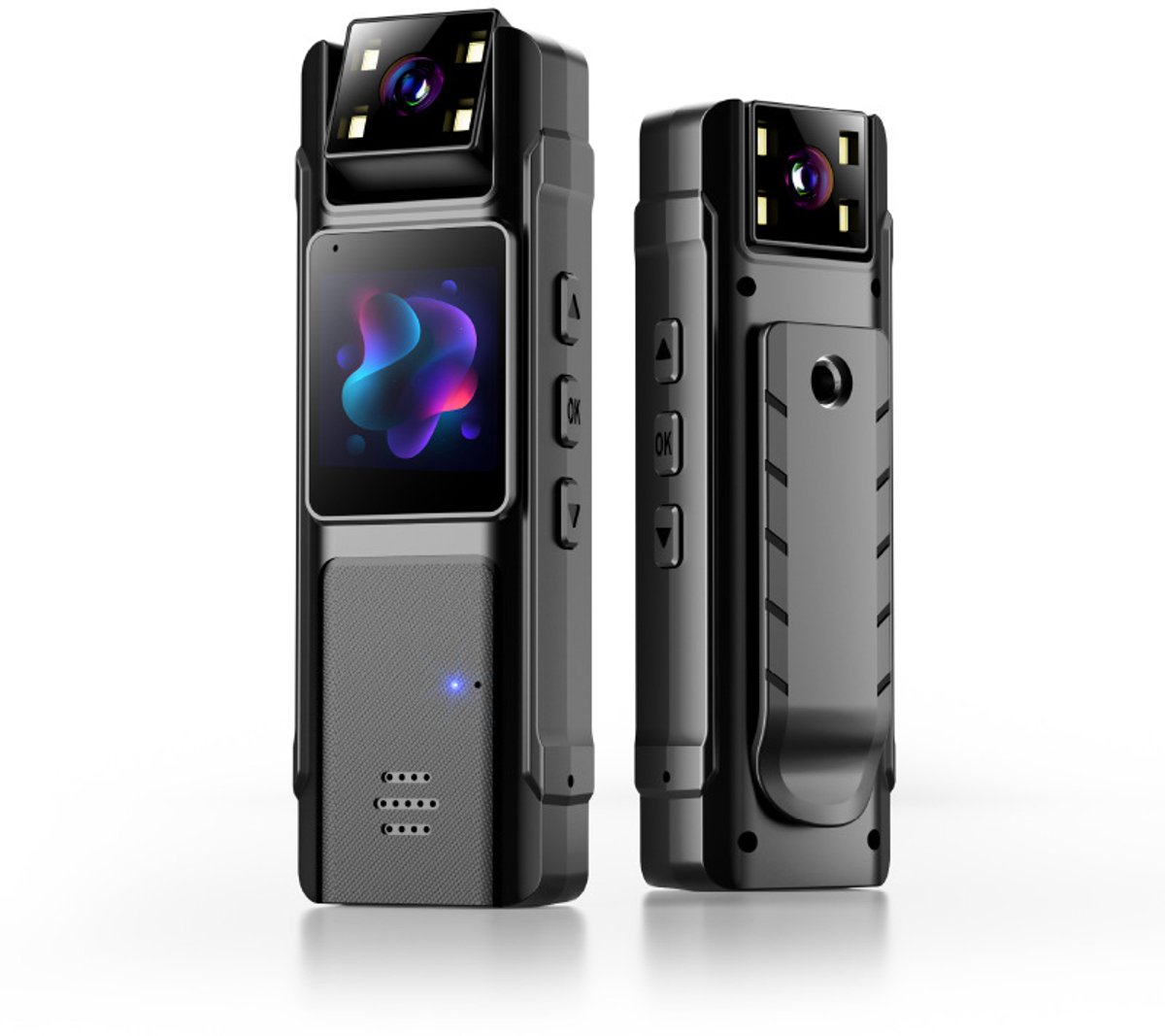 Actiecamera - Mini Bodycam 1080P Draagbare Camera met Clip - Infrarood Nachtzicht, 1.3" Scherm & WiFi - Actiecamera voor Beveiliging